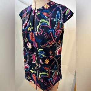 Ted Baker Women’s Folk Foliage Keyhole Top - Ted Size 1, US 4